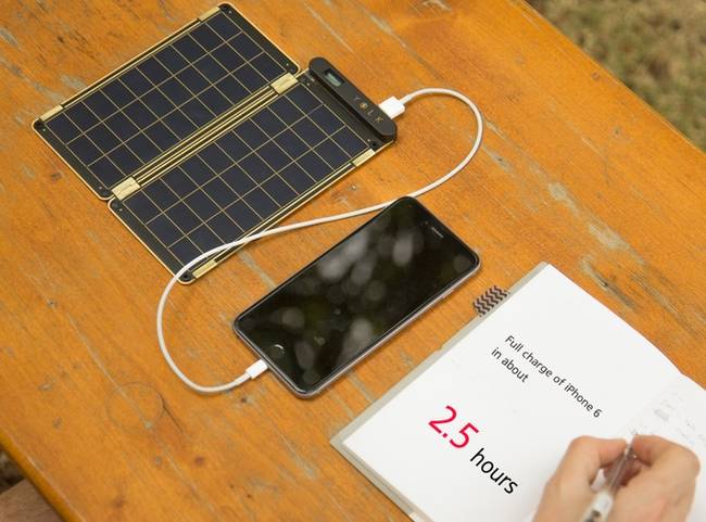 solar paper phone charger